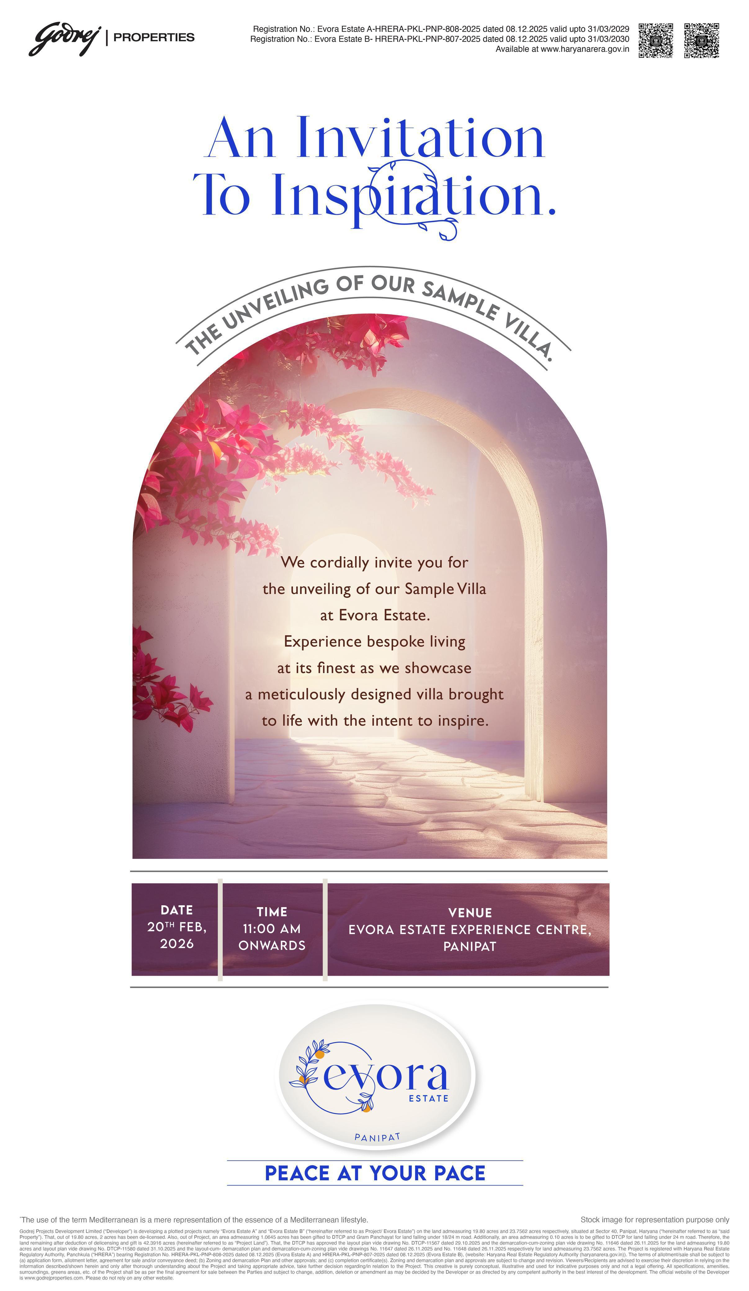 Discover Elegance at Evora Estate, Panipat - Grand Unveiling on 20th Feb 2026 Update