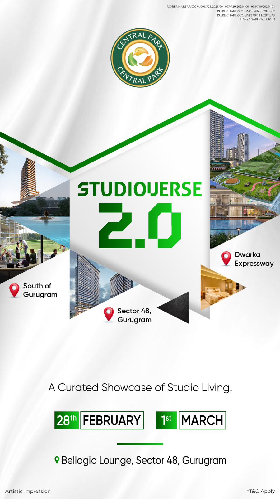 Central Park Presents Studioverse 2.0 || Curated Showcase of Studio Living in Gurugram || Join Us on 28th Feb - 1st March Update