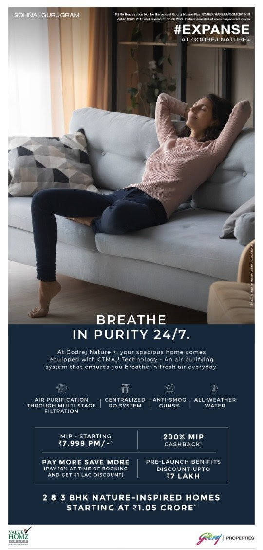 Pre launch benifits discount upto Rs 7 Lac at Godrej Nature Plus in Sohna, Gurgaon Update