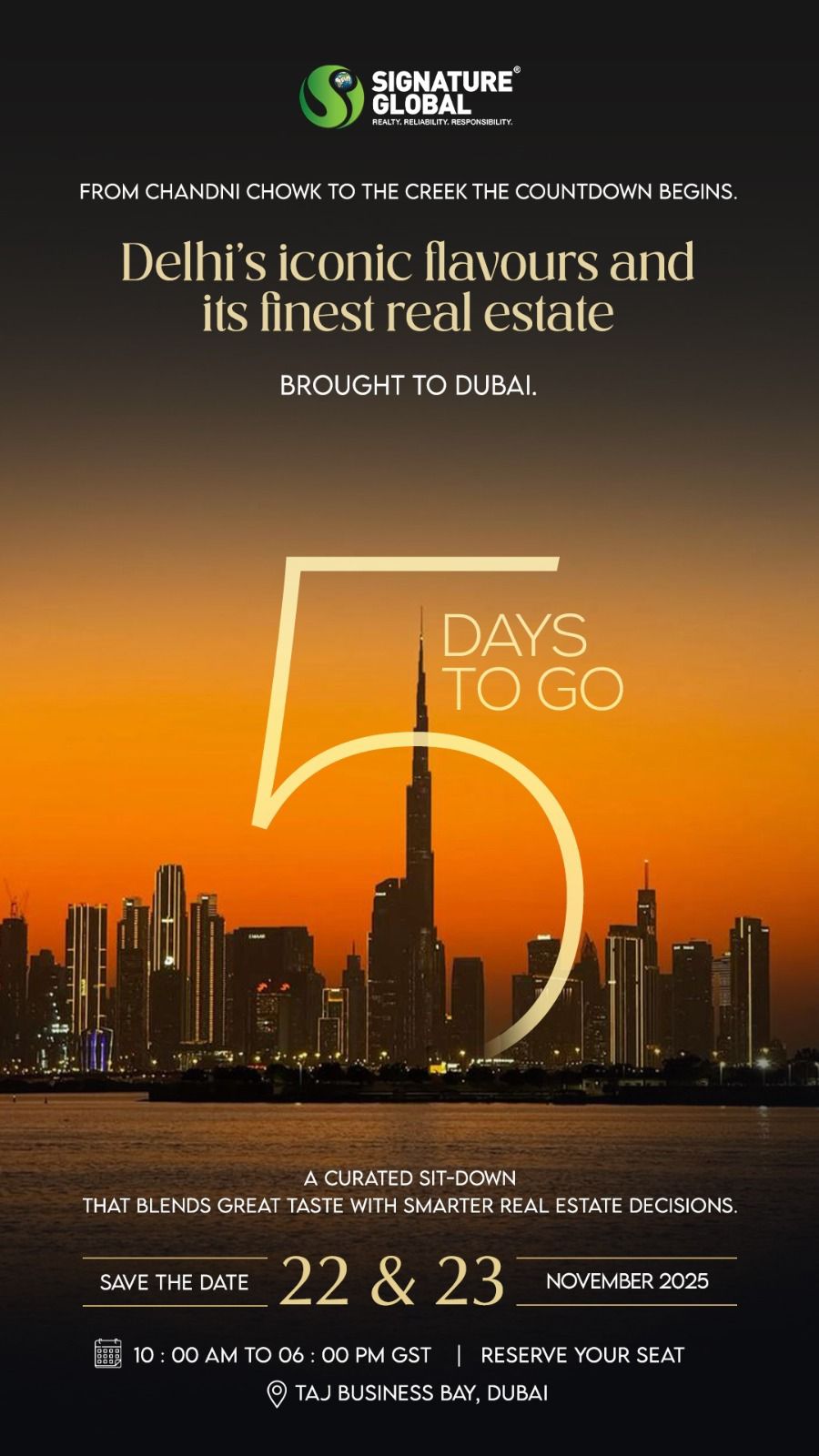Discover Signature Global's Real Estate Showcase in Dubai, 22-23 November 2025 Update