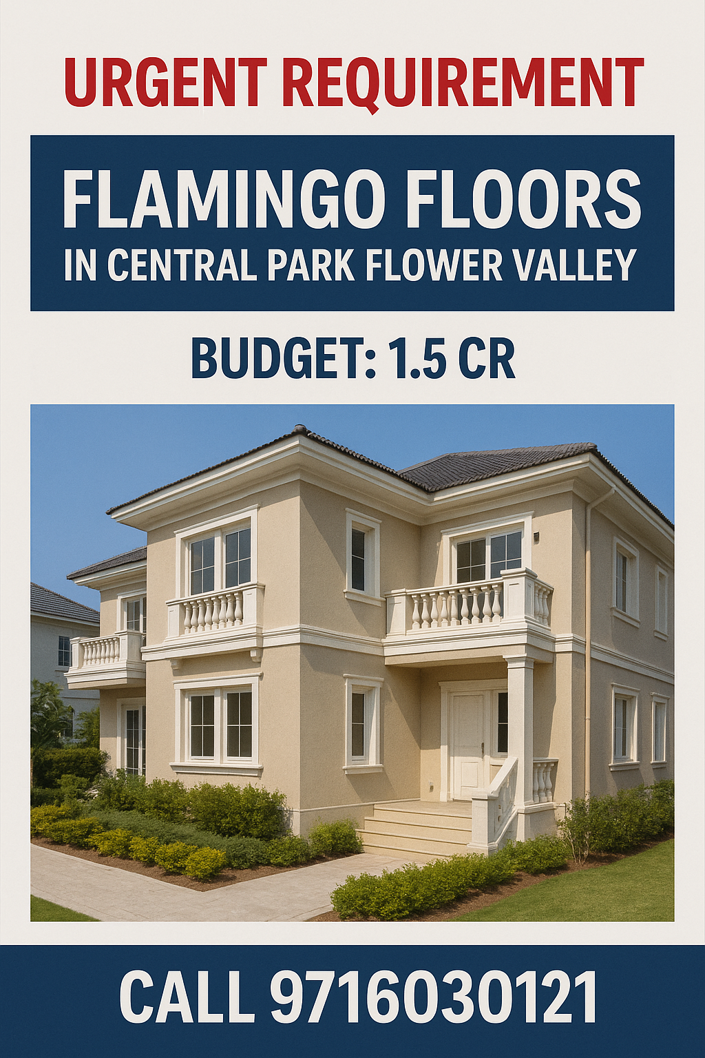 Explore Flamingo Floors at Central Park Flower Valley - Budget 1.5 Cr Update