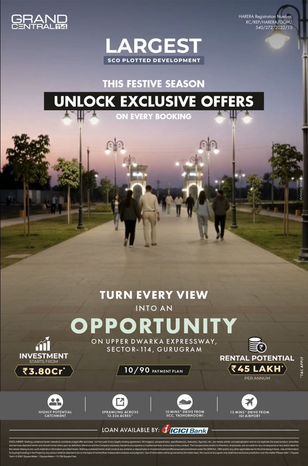 Unlock Exclusive Festive Offers Now || Invest in Grand Central 114 || Largest SCO Development in Gurugram photo 1