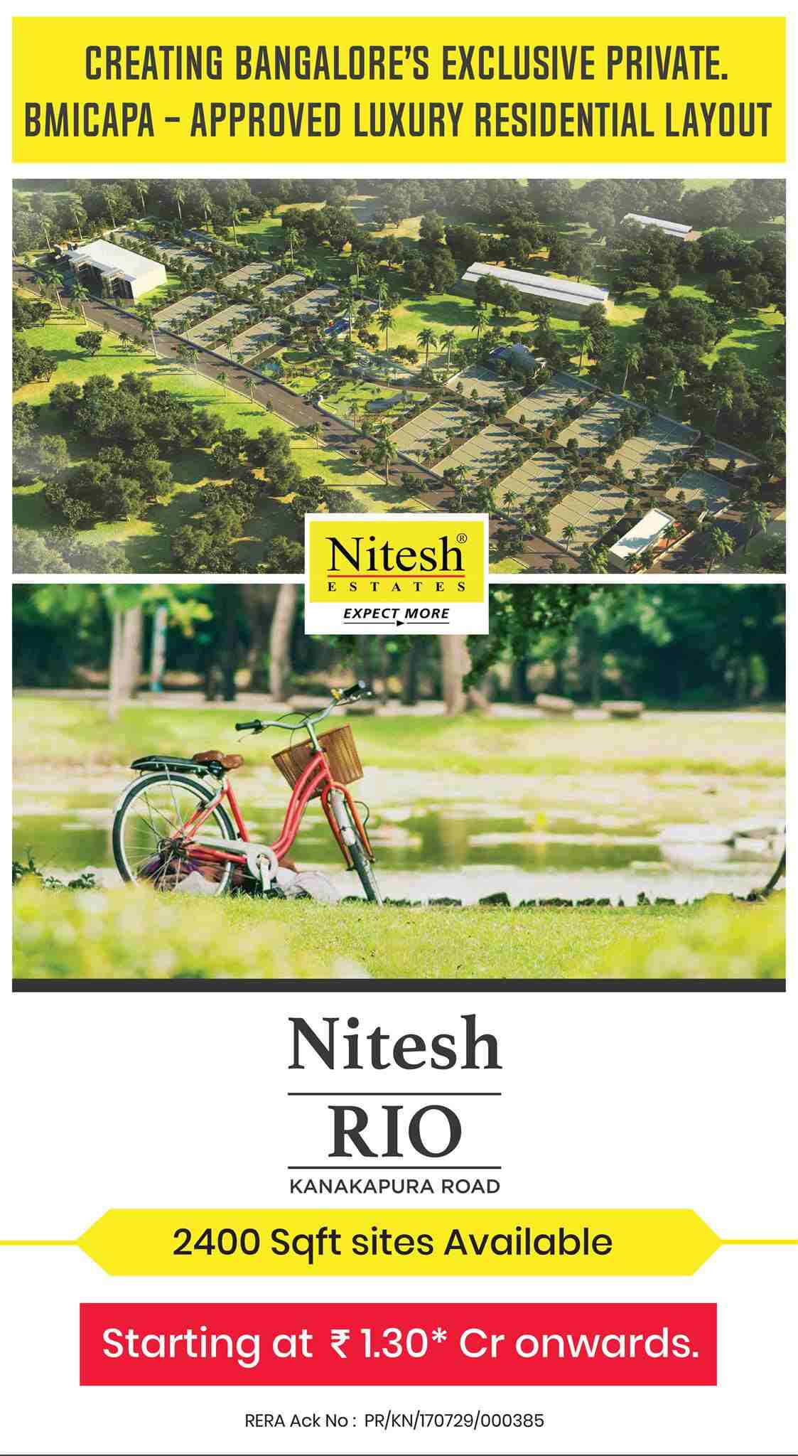 Nitesh Rio creating Bangalore's exclusive private Update
