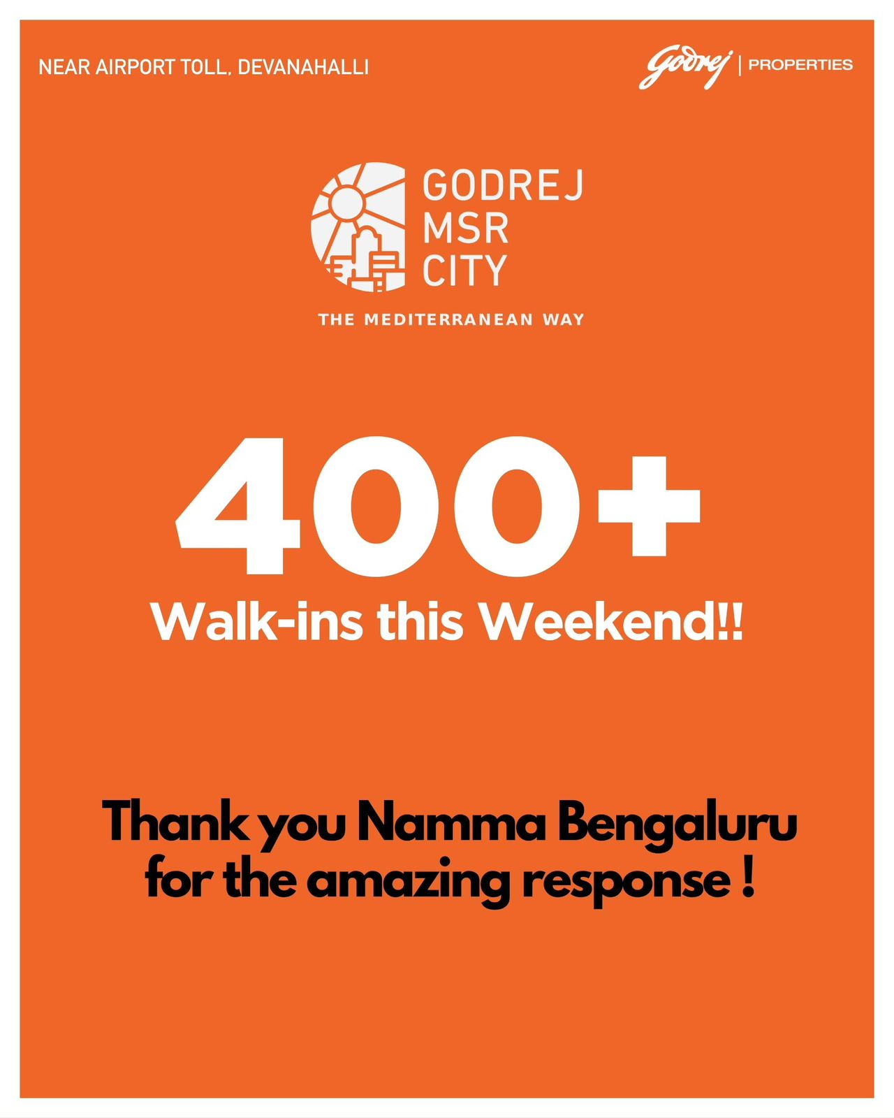 Godrej MSR City: Discover the Mediterranean Way, Near Airport Toll, Devanahalli Update