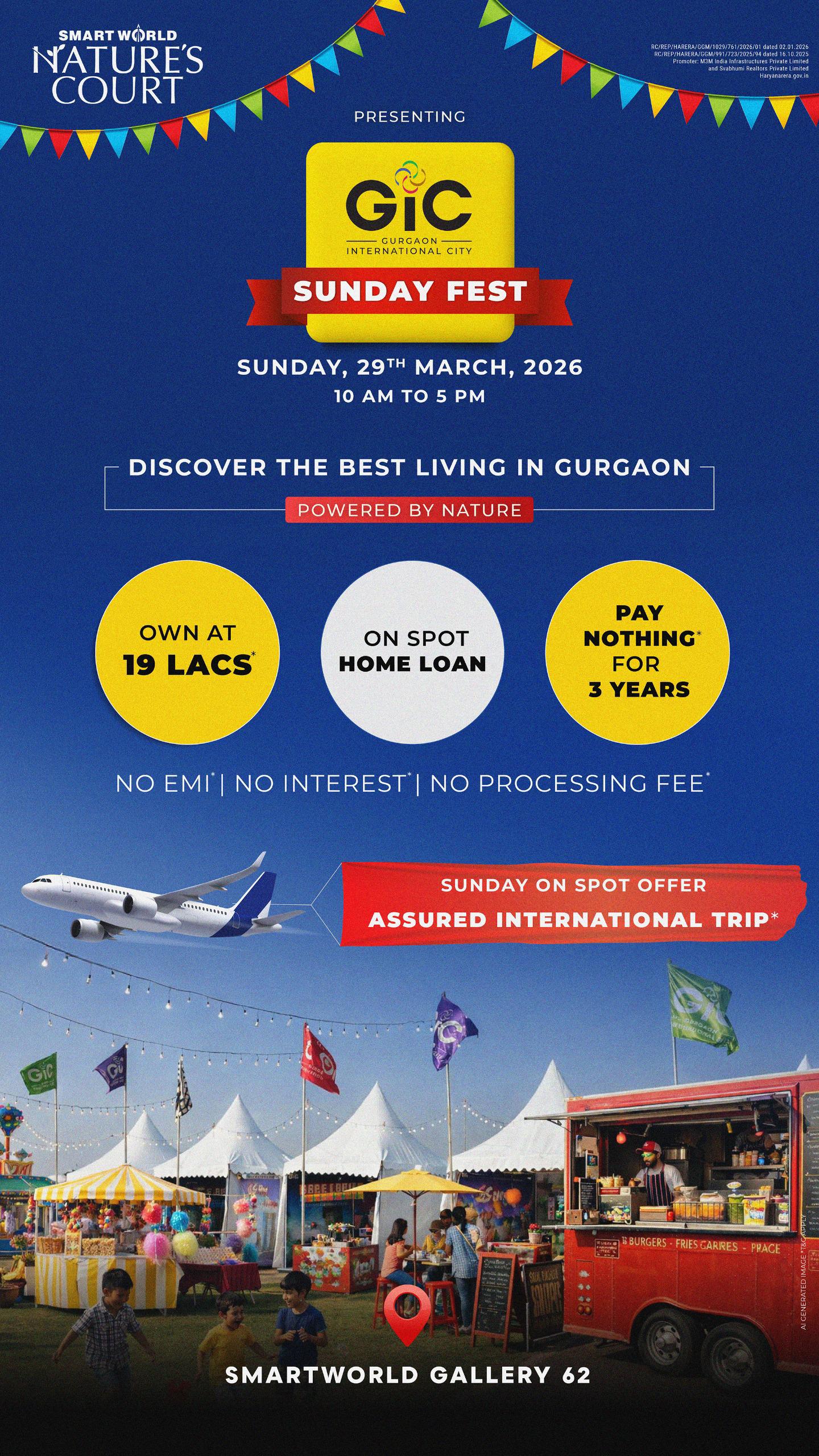 Join GIC Sunday Fest in Gurgaon! || Discover Smartworld Nature's Court Offers || Don't Miss GIC Sunday Fest - 29th March Update