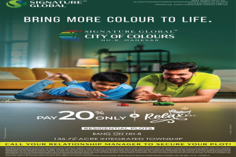 Secure Your Plot in City of Colours || Pay Just 20% Now, Relax Later || Bring Vibrancy to Life at NH-8, Manesar
