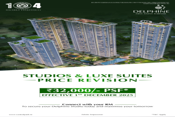  Studios & Luxe Suites Price Revision, ₹32,000/PSF, Effective 1st Dec 2025, Delphine by Central Park, Sector 104, Dwarka Expressway