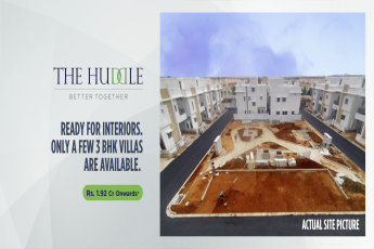 Ready for interiors. only a few 3 BHK villas are available at Ramky The Huddle, Hyderabad