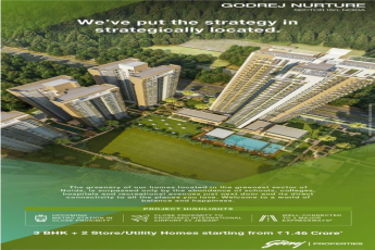  Book 3 and  2 store/utility homes starting Rs 1.46 Cr at Godrej Nurture in Sector 150, Noida