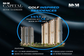 Golf inspired residences 2.5/3.5 BHK starting Rs 1.6 Cr at M3M Capital, Gurgaon