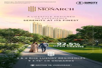  Experience Serenity, Suncity Monarch Residences, Sector 78 Gurugram, Starting at ₹3.76 CR